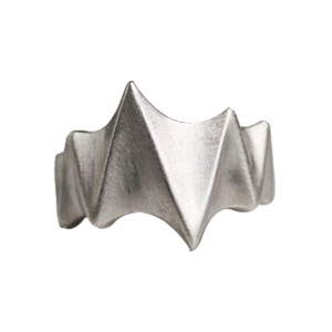 Rugged Frosted 925 Silver Ring